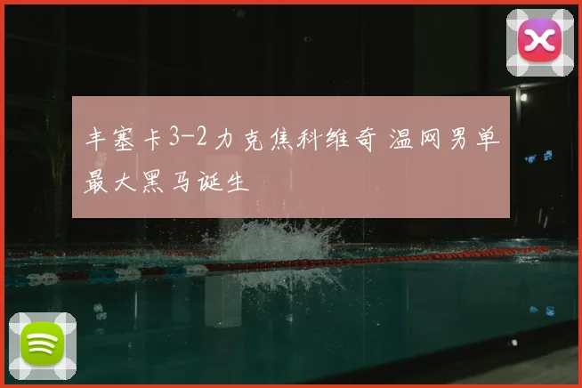 丰塞卡3-2力克焦科维奇 温网男单最大黑马诞生